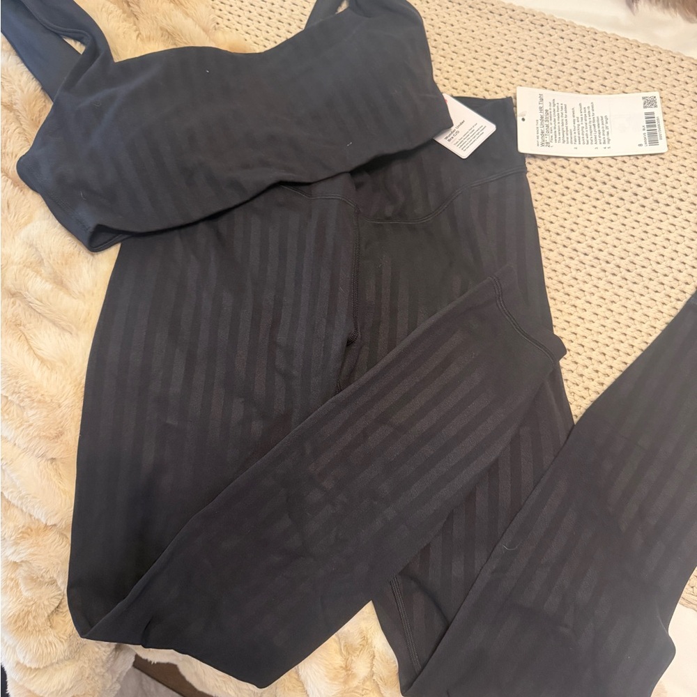 Black Striped Lululemon Set